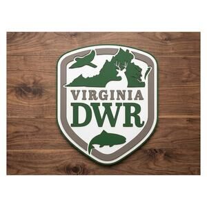 Virginia Department of Wildlife Resources Sign DWR DNR Hunt Fish Camp Trail